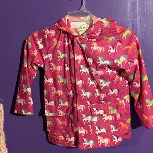 Girls Unicorn Raincoat With Hood